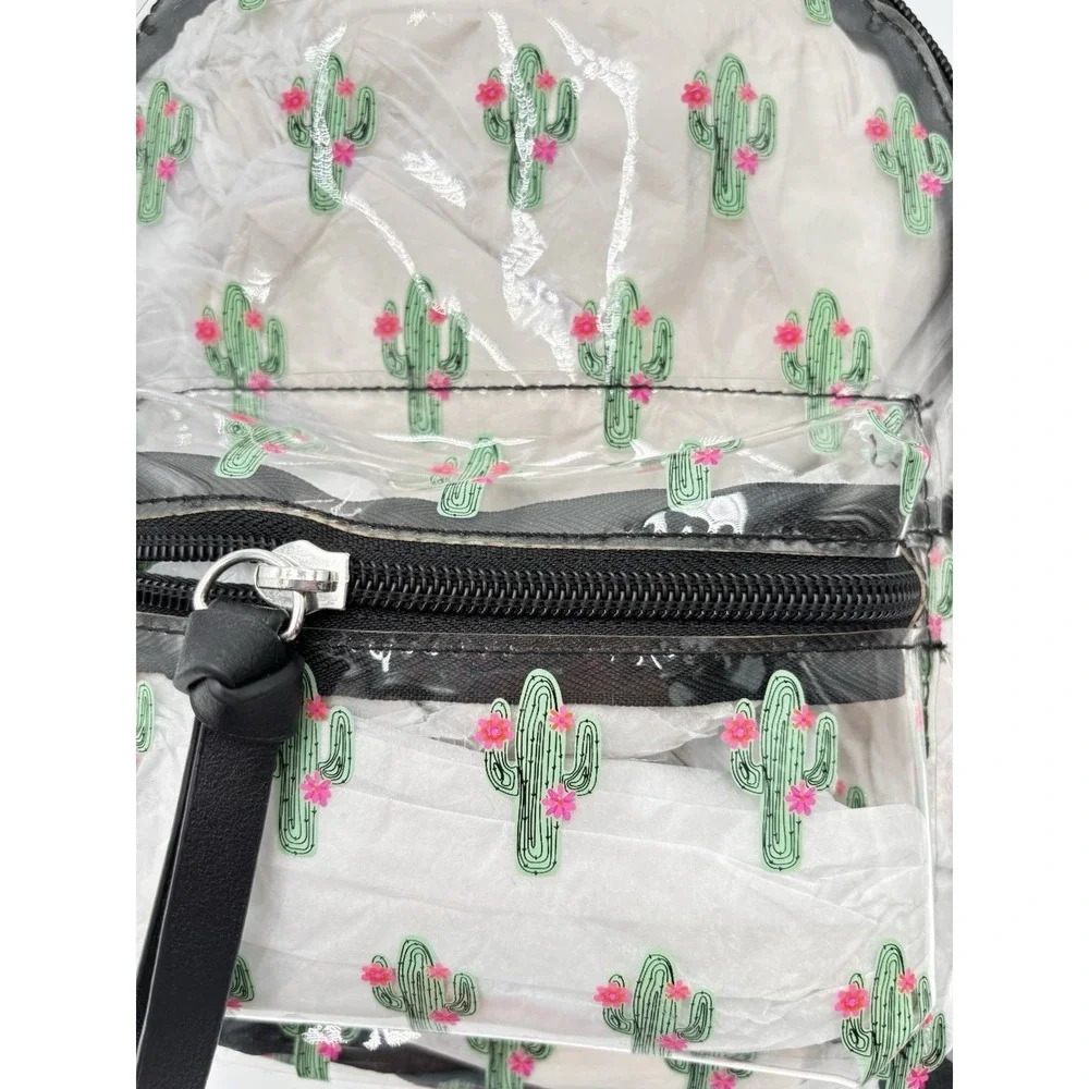 Clear Cactus Mini Backpack Womens PVC Floral Festival Concert Bag NWT